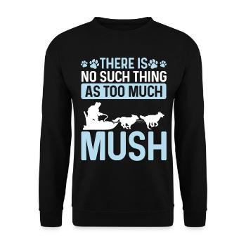 Alaska Sled Dog Racing Mushing Husky Sledding - Unisex Sweatshirt - black - Front - Alina (178cm) & Michal (187cm)