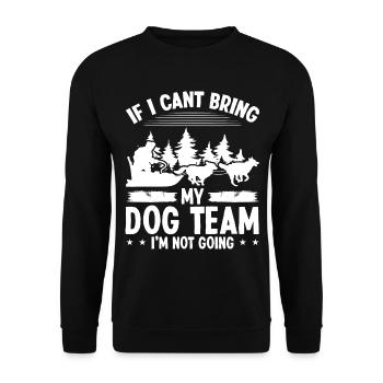 Alaska Dog Team Mushing Husky Sled Dog Racing - Unisex Pullover - Schwarz - Vorne - Alina (178cm) & Michal (187cm)