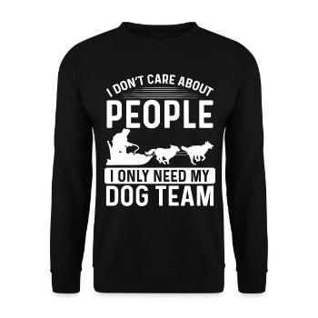 Sled Dog Racing Alaska Mushing Husky Dog Owner - Unisex Sweatshirt - black - Front - Alina (178cm) & Michal (187cm)
