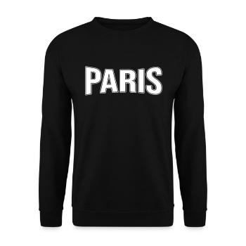 Paris - Unisex Pullover - Schwarz - Vorne - Alina (178cm) & Michal (187cm)