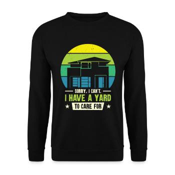 New Homeowner Housewarming Front Yard Back Yard - Unisex Sweatshirt - black - Front - Alina (178cm) & Michal (187cm)