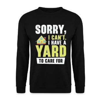 New Homeowner Housewarming Front Yard Back Yard - Unisex Sweatshirt - black - Front - Alina (178cm) & Michal (187cm)