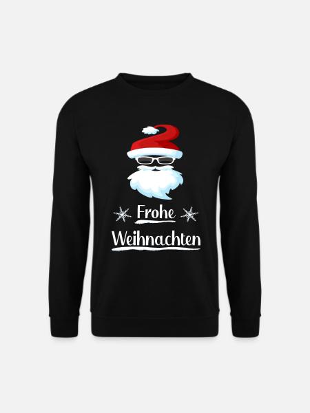 Weihnachtsmann Nikolaus mit Sonnenbrille - Unisex Pullover - Schwarz