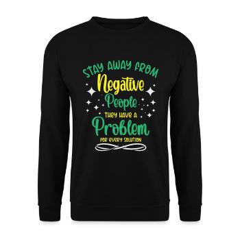 Problem Solution Critical Thinkers Positive - Unisex Sweatshirt - black - Front - Alina (178cm) & Michal (187cm)