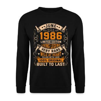 Birthday Legends 100% Original Juin 1986 - Sweat-shirt Unisexe - noir - Devant - Alina (178cm) & Michal (187cm)