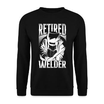 Soudeur Soudage Retraite Vintage - Sweat-shirt Unisexe - noir - Devant - Alina (178cm) & Michal (187cm)