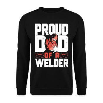 Welder Welding Dad Father Vintage - Unisex Sweatshirt - black - Front - Alina (178cm) & Michal (187cm)