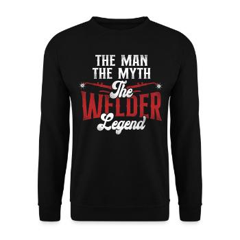 Welder Welding Dad Father Vintage - Unisex Sweatshirt - black - Front - Alina (178cm) & Michal (187cm)