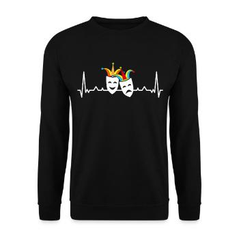 Carnaval Carnaval Confettis 5ème Saison Jeck - Sweat-shirt Unisexe - noir - Devant - Alina (178cm) & Michal (187cm)