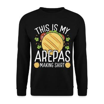 Arepas Maker Colombian Food Making Arepa - Unisex Sweatshirt - black - Front - Alina (178cm) & Michal (187cm)