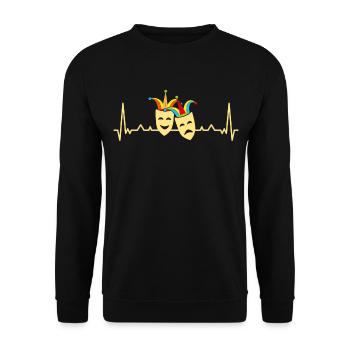 Carnaval Carnaval Confettis 5ème Saison Jeck - Sweat-shirt Unisexe - noir - Devant - Alina (178cm) & Michal (187cm)