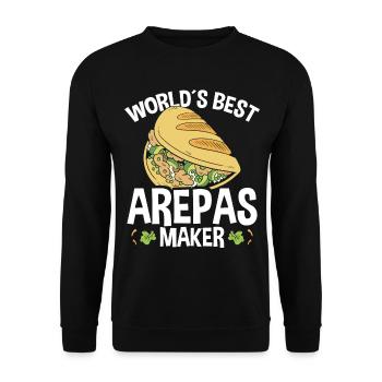 Colombian Food Worlds best Arepas MakerColombian F - Unisex Sweatshirt - black - Front - Alina (178cm) & Michal (187cm)