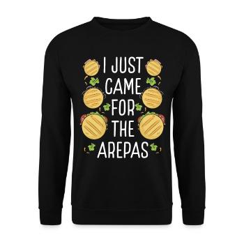 Colombian Food I just came fore the Arepas Lover - Unisex Sweatshirt - black - Front - Alina (178cm) & Michal (187cm)