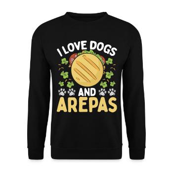 Venezuelan Food Dog Owner Arepas Lover Colombian - Unisex Sweatshirt - black - Front - Alina (178cm) & Michal (187cm)