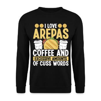 Colombian Food Arepas Maker Coffee Arepa Lover - Unisex Sweatshirt - black - Front - Alina (178cm) & Michal (187cm)