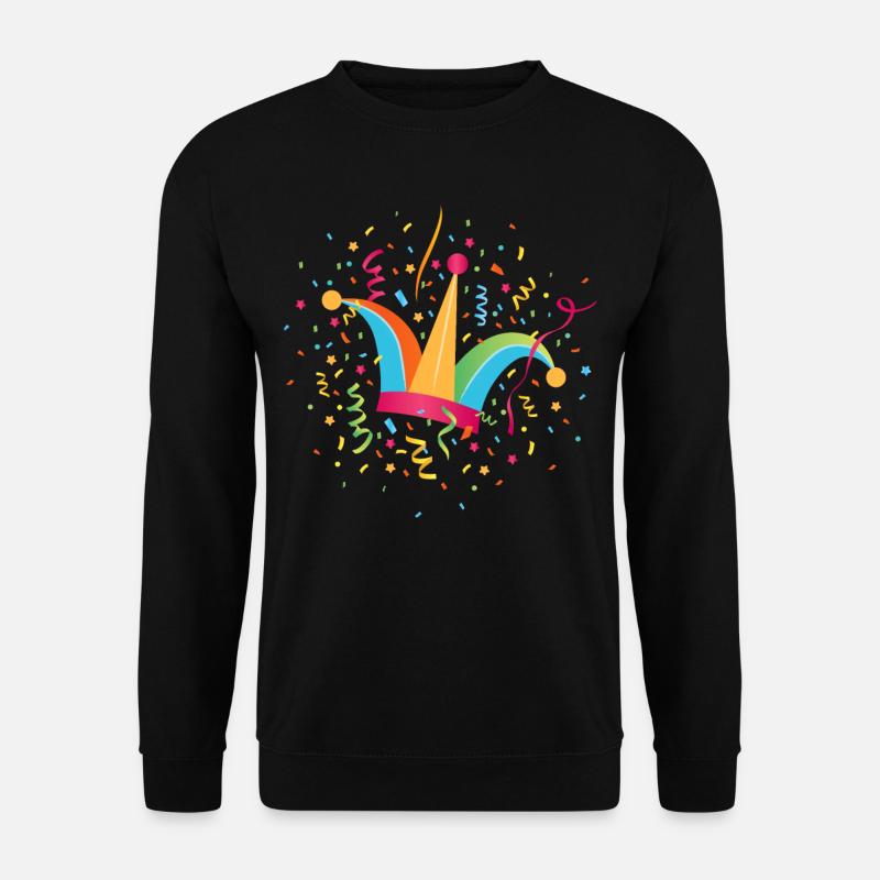 Narrenkappe Konfetti Karneval Fasching Fasnacht - Unisex Pullover - Schwarz