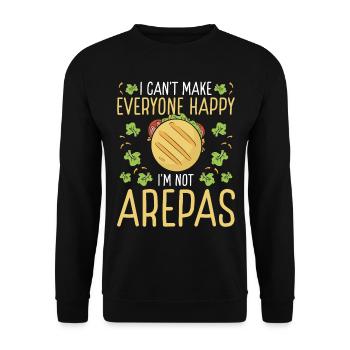 Venezuelan Arepa Lover Colombian Food Arepas Maker - Unisex Sweatshirt - black - Front - Alina (178cm) & Michal (187cm)