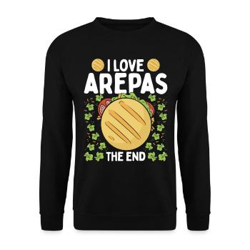 Venezuelan Arepa Lover I love Arepas Colombian - Unisex Sweatshirt - black - Front - Alina (178cm) & Michal (187cm)