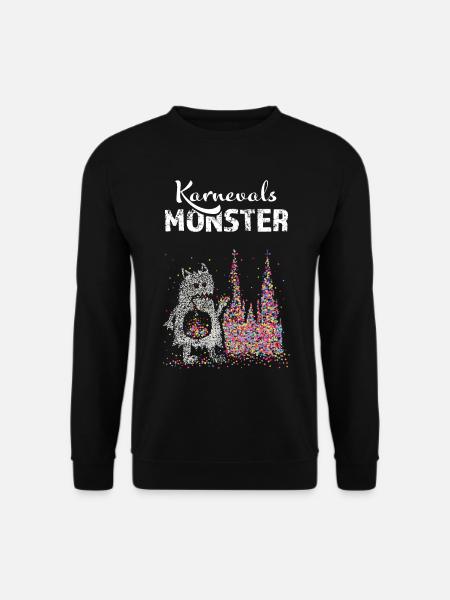 Kölner Karneval Konfetti Monster Köln Dom Colonia - Unisex Pullover - Schwarz