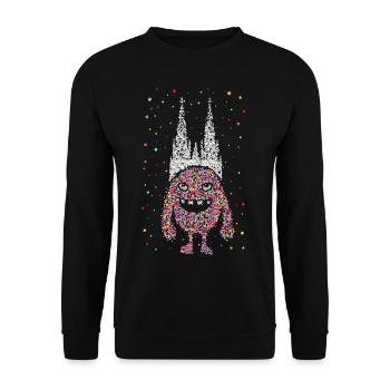 Confetti Cologne Cathedral Carnival Viva Colonia Kölle Jeck - Unisex Sweatshirt - black - Front - Alina (178cm) & Michal (187cm)