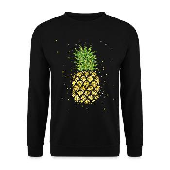 Pineapple Costume Replacement Carnival Carnival Confetti - Unisex Sweatshirt - black - Front - Alina (178cm) & Michal (187cm)
