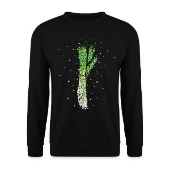 Leek Costume Replacement Carnival Carnival Confetti - Unisex Sweatshirt - black - Front - Alina (178cm) & Michal (187cm)