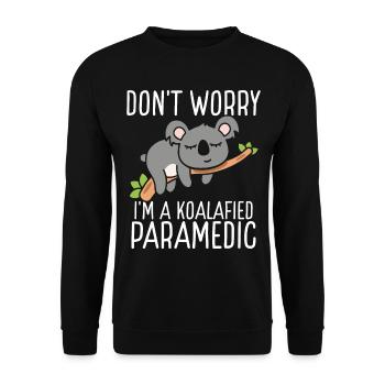 Ambulance Technician Koala Emergency Medical EMT - Unisex Sweatshirt - black - Front - Alina (178cm) & Michal (187cm)