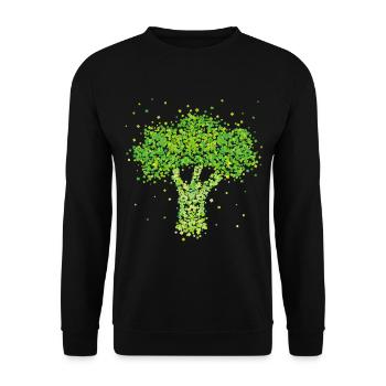 Broccoli Costume Replacement Carnival Carnival Gift - Unisex Sweatshirt - black - Front - Alina (178cm) & Michal (187cm)