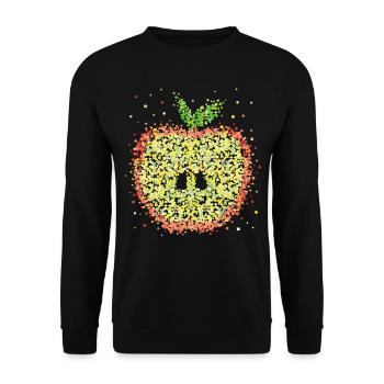 Apple Costume Replacement Carnival Carnival Gift - Unisex Sweatshirt - black - Front - Alina (178cm) & Michal (187cm)