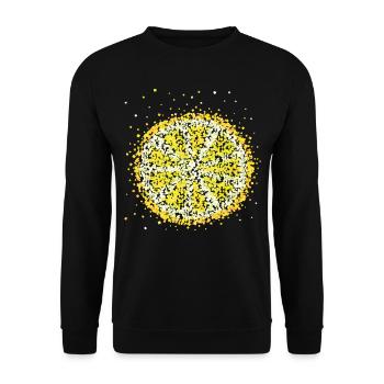 Lemon Costume Replacement Carnival Carnival Gift - Unisex Sweatshirt - black - Front - Alina (178cm) & Michal (187cm)