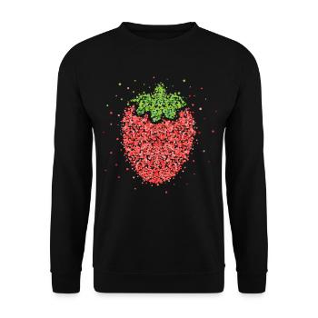 Strawberry Costume Replacement Carnival Carnival Gift - Unisex Sweatshirt - black - Front - Alina (178cm) & Michal (187cm)