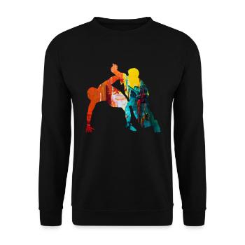 Wrestling Wrestler Fighter Wrestling Kamfpkunst - Unisex Sweatshirt - black - Front - Alina (178cm) & Michal (187cm)
