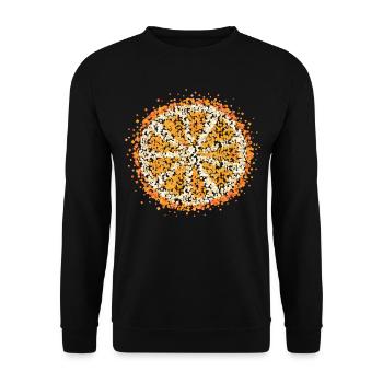 Orange Costume Replacement Carnival Carnival Gift - Unisex Sweatshirt - black - Front - Alina (178cm) & Michal (187cm)
