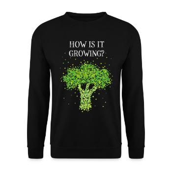 Broccoli Costume Replacement Carnival Carnival Gift - Unisex Sweatshirt - black - Front - Alina (178cm) & Michal (187cm)