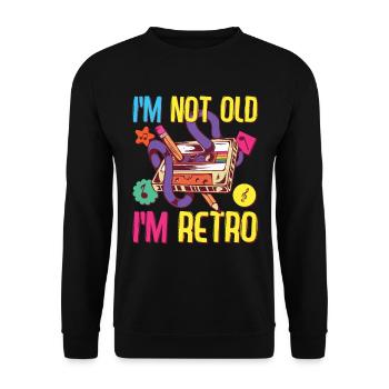 Tenue des années 90 Devise de la fête des années 80 - Sweat-shirt Unisexe - noir - Devant - Alina (178cm) & Michal (187cm)