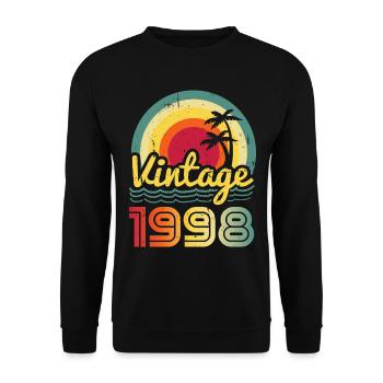 1998 - Unisex Pullover - Schwarz - Vorne - Alina (178cm) & Michal (187cm)