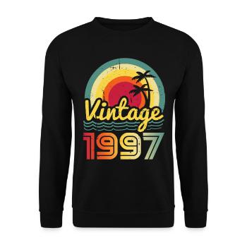 1997 - Unisex Pullover - Schwarz - Vorne - Alina (178cm) & Michal (187cm)