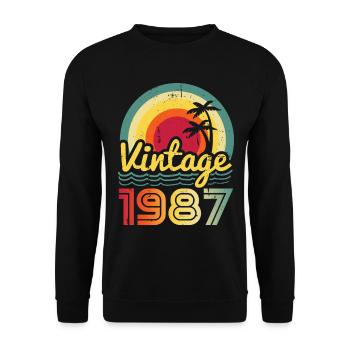 1987 - Unisex Sweatshirt - black - Front - Alina (178cm) & Michal (187cm)
