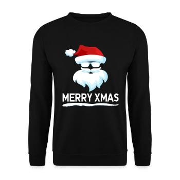 Santa Claus funny - Unisex Sweatshirt - black - Front - Alina (178cm) & Michal (187cm)