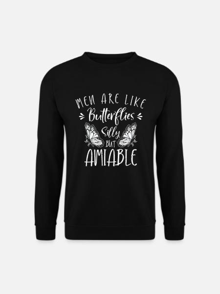 Papillon céleste Silly Men - Sweat-shirt Unisexe - noir