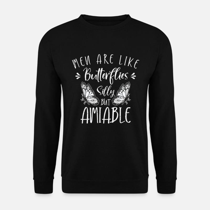 Papillon céleste Silly Men - Sweat-shirt Unisexe - noir