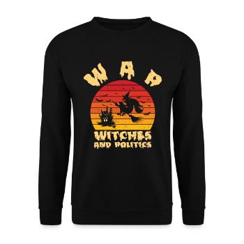 Halloween Politics Voting Witches Political - Unisex Sweatshirt - black - Front - Alina (178cm) & Michal (187cm)