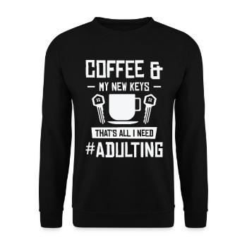 Inauguration d’une nouvelle maison de propriétaire en grandissant - Sweat-shirt Unisexe - noir - Devant - Alina (178cm) & Michal (187cm)