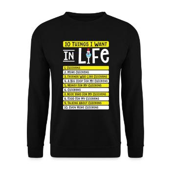 Chicken Agriculture Chicken Lovers Farming - Unisex Sweatshirt - black - Front - Alina (178cm) & Michal (187cm)