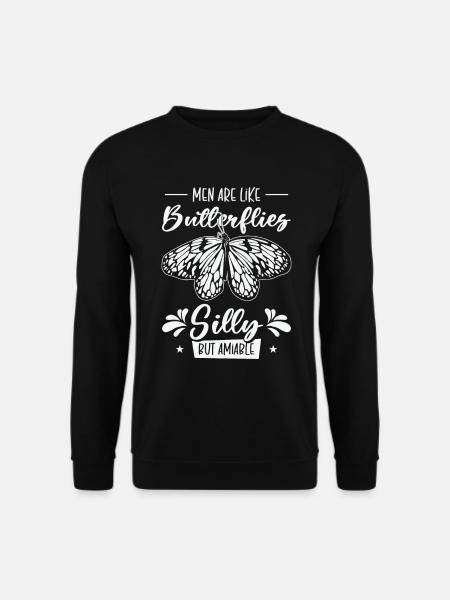 Papillon céleste Silly Men - Sweat-shirt Unisexe - noir
