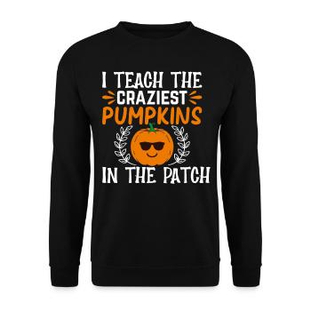 I Teach The Craziest Pumpkins In The Patch - Unisex Sweatshirt - black - Front - Alina (178cm) & Michal (187cm)