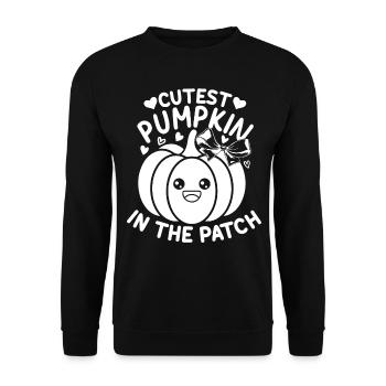 Halloween Pumpkin I Cutest Pumpkin In The Family - Unisex Sweatshirt - black - Front - Alina (178cm) & Michal (187cm)