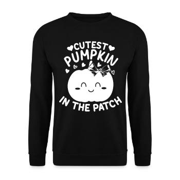 Cutest Pumpkin In The Family - Halloween Pumpkin - Unisex Sweatshirt - black - Front - Alina (178cm) & Michal (187cm)