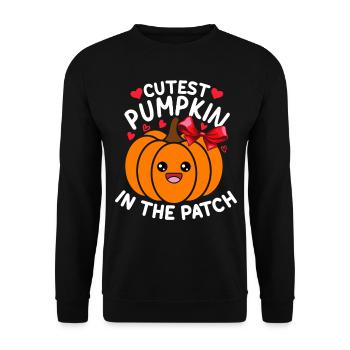 Cutest Pumpkin In The Family I Cute Halloween - Unisex Sweatshirt - black - Front - Alina (178cm) & Michal (187cm)