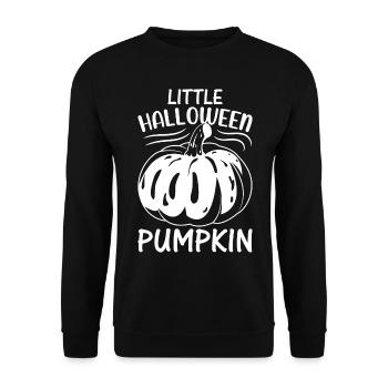 Halloween Pumpkin I Little Halloween Pumpkin - Unisex Pullover - Schwarz - Vorne - Alina (178cm) & Michal (187cm)